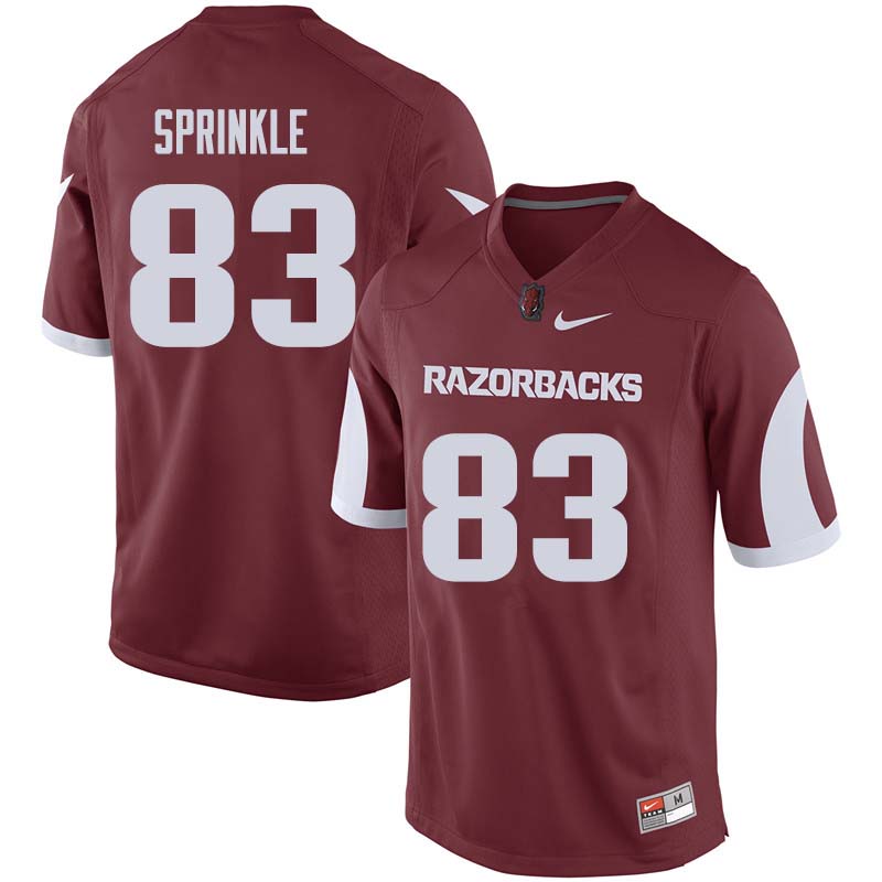 Men #83 Jeremy Sprinkle Arkansas Razorback College Football Jerseys Sale-Cardinal